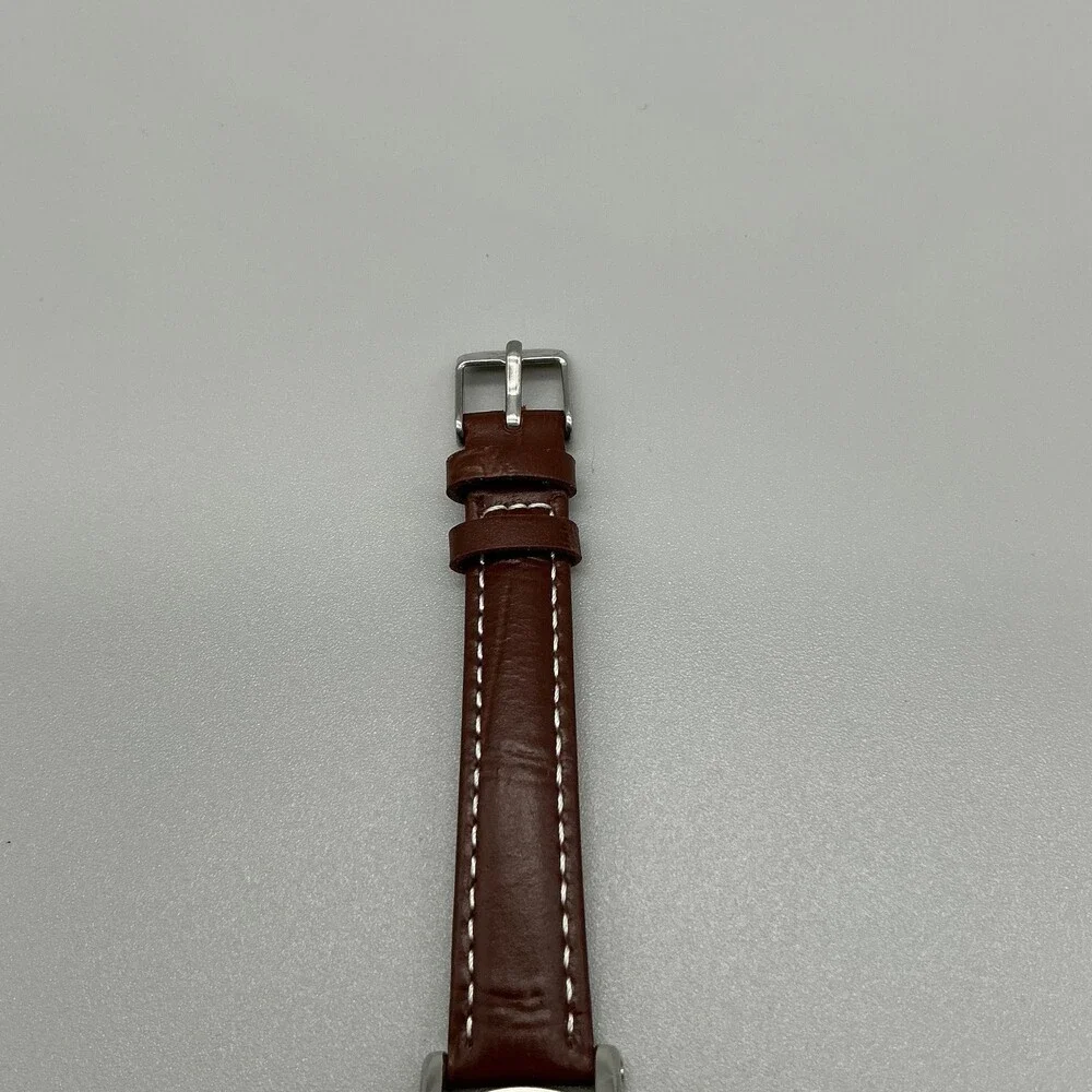 Mathey-Tissot D31186 Womens Watch 28mm Brown Dial Date Leather Swiss New Battery